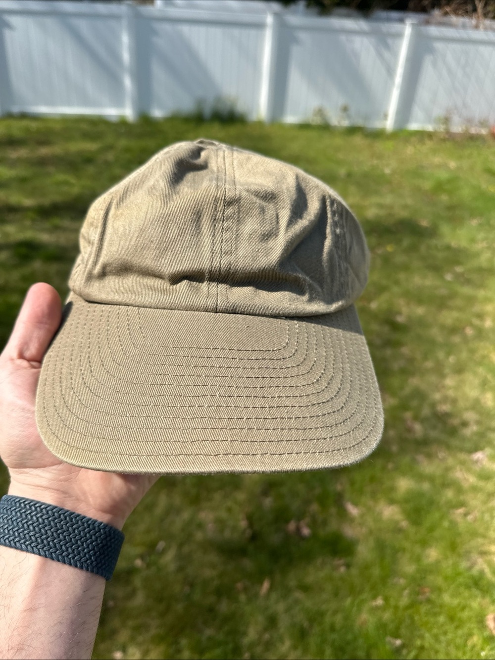 Duluth Trading Company  Tan Baseball Cap  Hat  Fitted Size Medium Pencil Holder